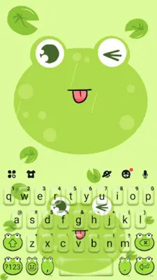 Cute Frog Tongue Keyboard Them android App screenshot 0