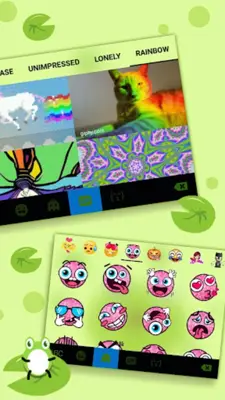 Cute Frog Tongue Keyboard Them android App screenshot 1