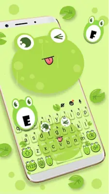 Cute Frog Tongue Keyboard Them android App screenshot 3