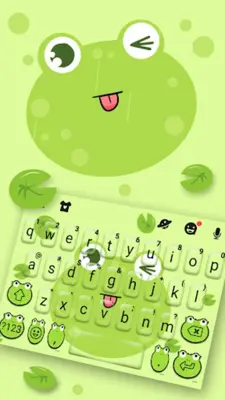 Cute Frog Tongue Keyboard Them android App screenshot 4